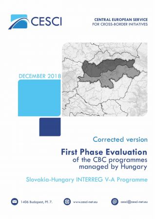 First Phase Evaluation of the INTERREG V-A Slovakia-Hungary Cooperation Programme (2014-2020)