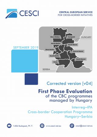 First Phase Evaluation of the INTERREG IPA Cross-border Cooperation Programme Hungary-Serbia