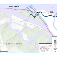A new pedestrian and bicycle bridge between Hungary and Slovakia is being built